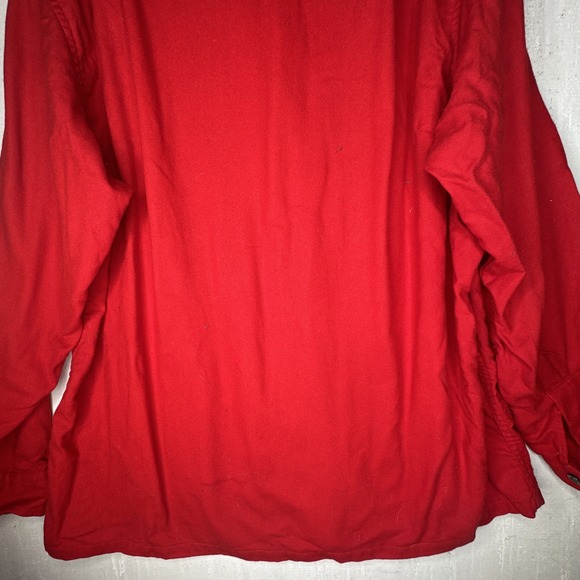 Vintage Pendleton Red Virgin Wool Button-Up Long Sleeve Shirt | Tagged Sz: XL - Picture 10 of 11